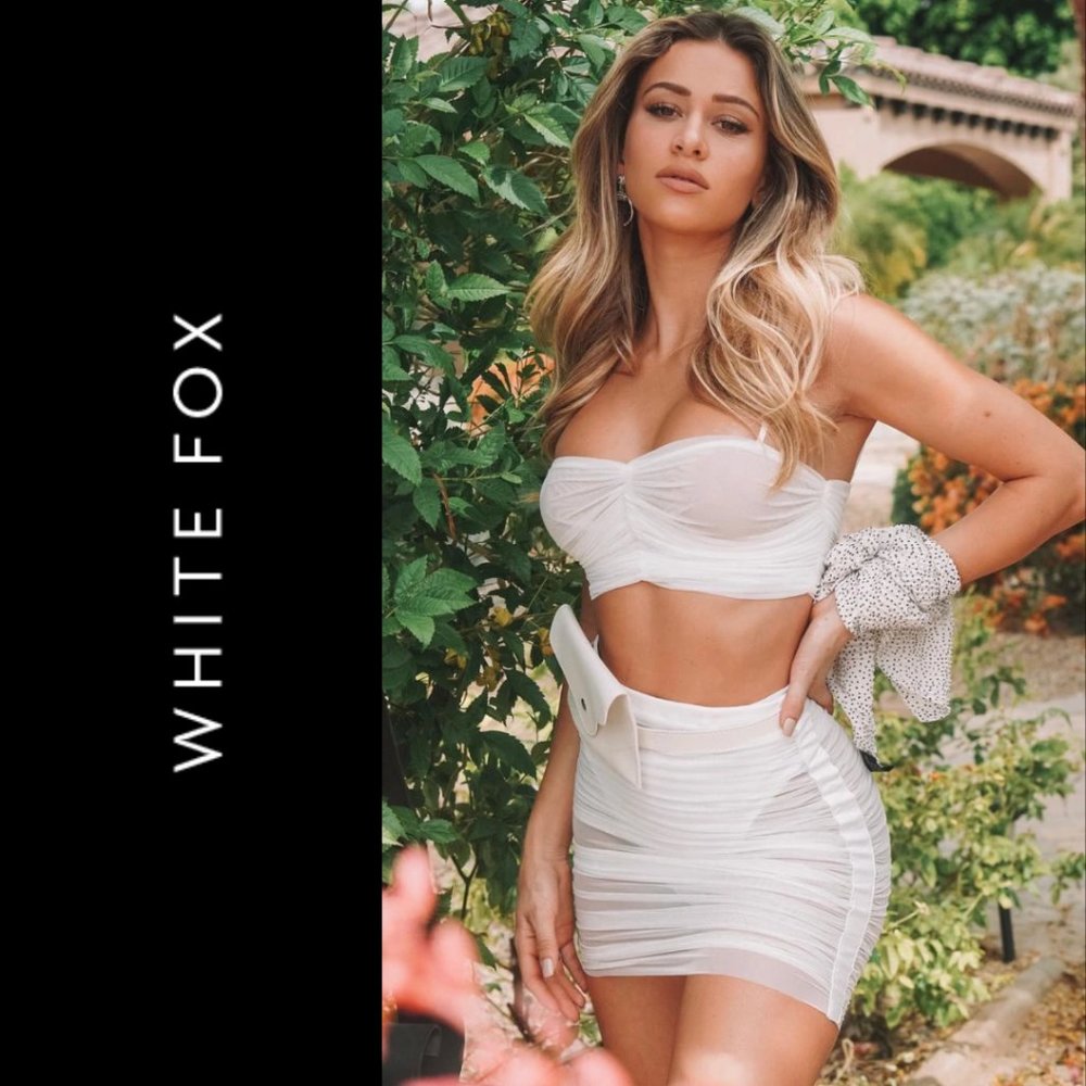 White Fox Boutique So Into You Crop Top White - Large